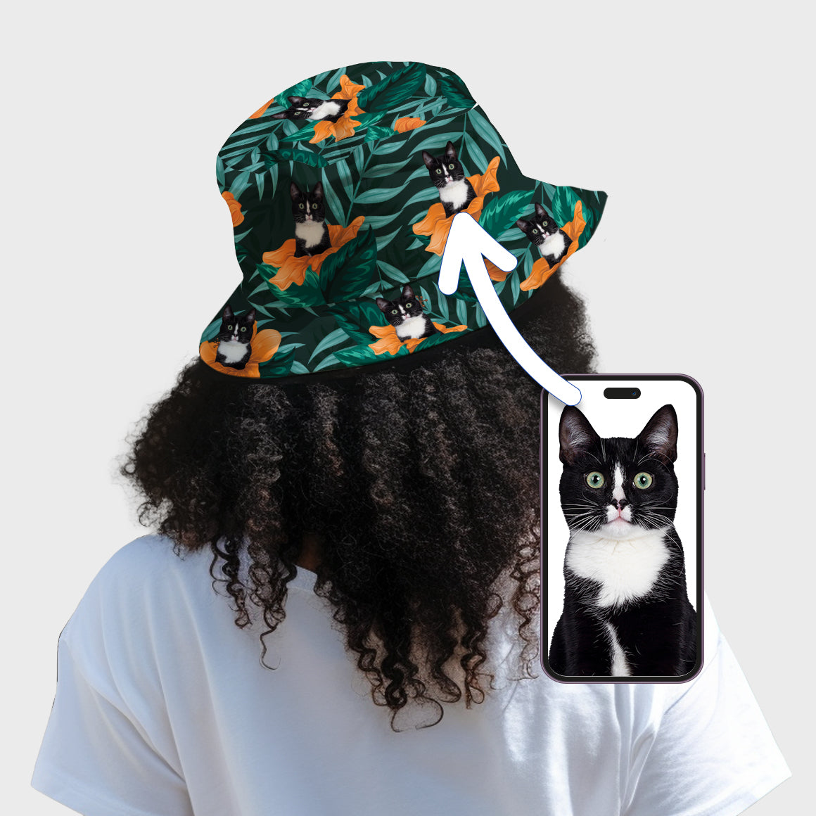 Orange Bloom Bucket Hat