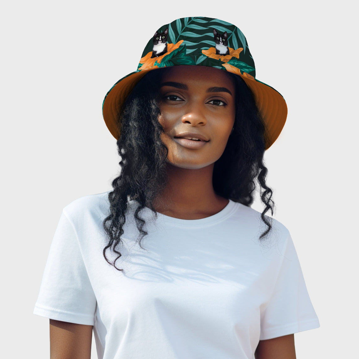 Orange Bloom Bucket Hat