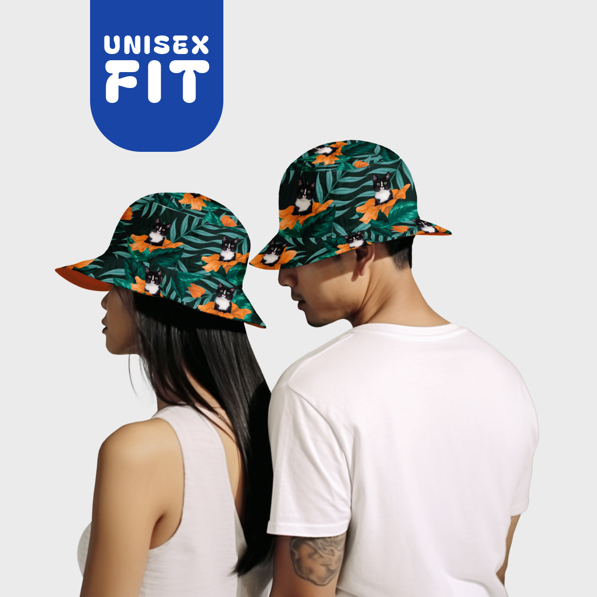 Orange Bloom Bucket Hat